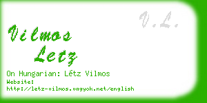 vilmos letz business card